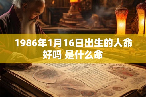 1986年1月16日出生的人命好吗 是什么命