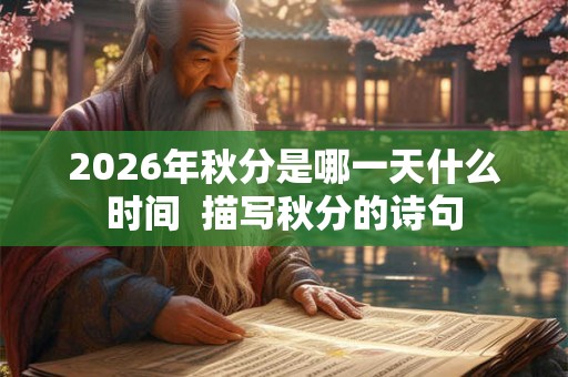 2026年秋分是哪一天什么时间  描写秋分的诗句