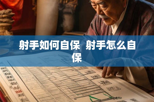 射手如何自保  射手怎么自保