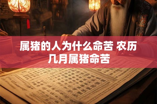 属猪的人为什么命苦 农历几月属猪命苦 属猪的人为什么命苦 农历几月属猪命苦