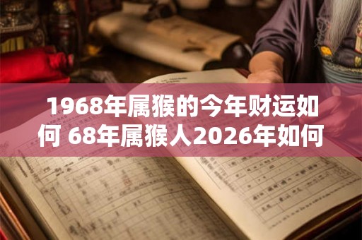 1968年属猴的今年财运如何 68年属猴人2026年如何旺财
