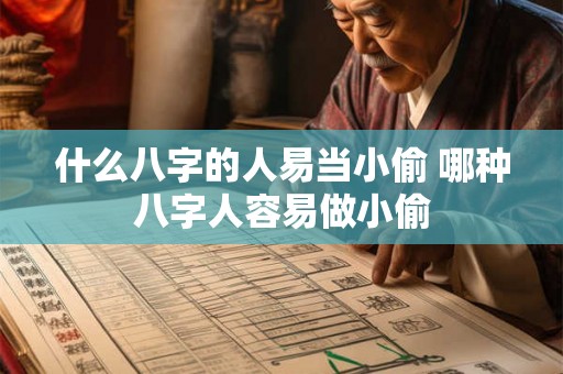 什么八字的人易当小偷 哪种八字人容易做小偷 什么八字的人易当小偷 哪种八字人容易做小偷