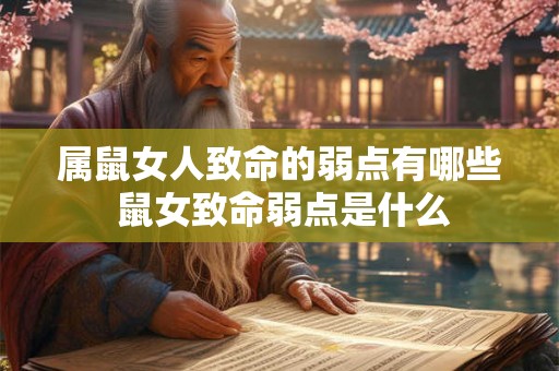 属鼠女人致命的弱点有哪些 鼠女致命弱点是什么 属鼠女人致命的弱点有哪些 鼠女致命弱点是什么