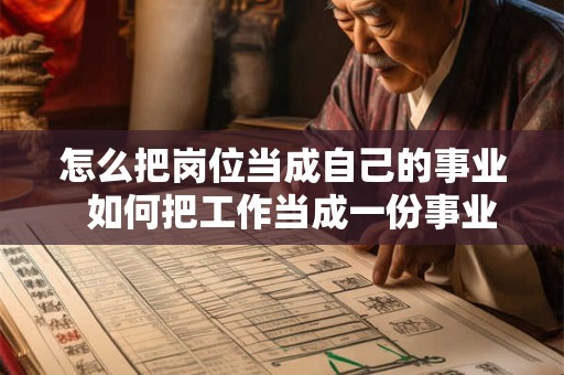 怎么把岗位当成自己的事业 如何把工作当成一份事业 怎么把岗位当成自己的事业 如何把工作当成一份事业