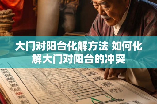 大门对阳台化解方法 如何化解大门对阳台的冲突