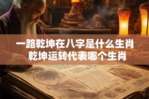 一路乾坤在八字是什么生肖  乾坤运转代表哪个生肖