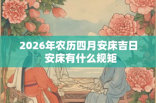 2026年农历四月安床吉日  安床有什么规矩