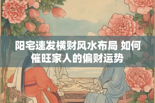 阳宅速发横财风水布局 如何催旺家人的偏财运势