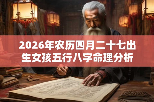 2026年农历四月二十七出生女孩五行八字命理分析 2026年农历四月二十七出生女孩五行八字命理分析