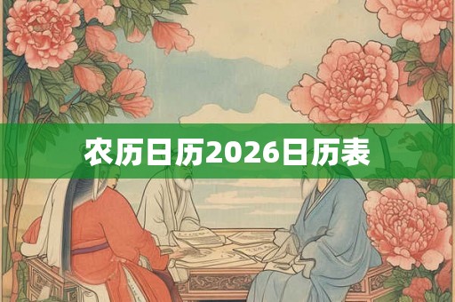 农历日历2026日历表