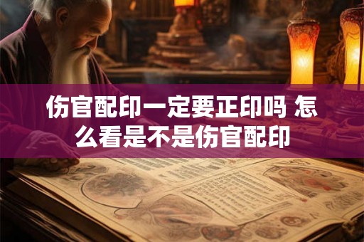 伤官配印一定要正印吗 怎么看是不是伤官配印