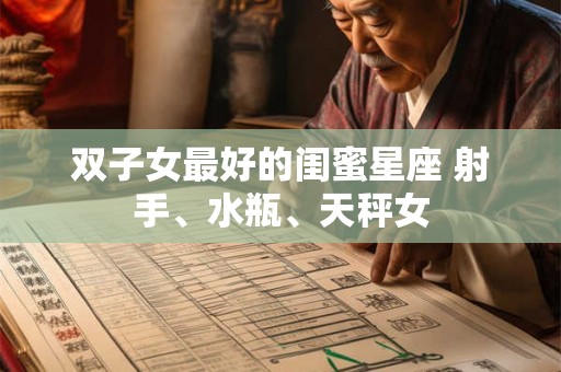 双子女最好的闺蜜星座 射手、水瓶、天秤女