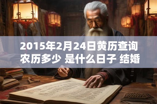 2015年2月24日黄历查询 农历多少 是什么日子 结婚吉时 2015年2月24日黄历查询 农历多少 是什么日子 结婚吉时