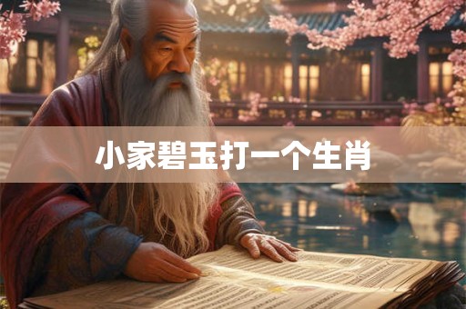 小家碧玉打一个生肖