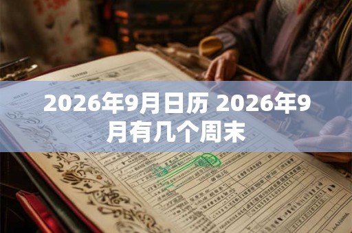 2026年9月日历 2026年9月有几个周末