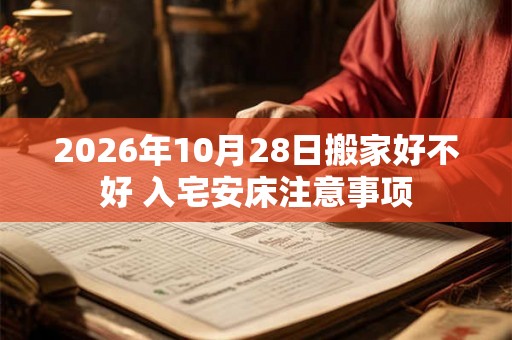 2026年10月28日搬家好不好 入宅安床注意事项