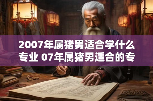 2007年属猪男适合学什么专业 07年属猪男适合的专业