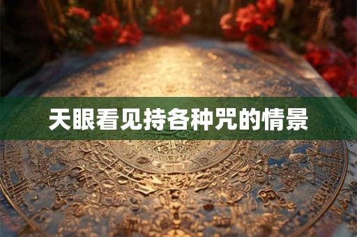 天眼看见持各种咒的情景 天眼看见持各种咒的情景