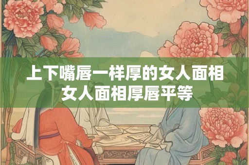 上下嘴唇一样厚的女人面相 女人面相厚唇平等 上下嘴唇一样厚的女人面相 女人面相厚唇平等