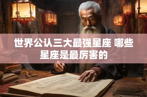 世界公认三大最强星座 哪些星座是最厉害的