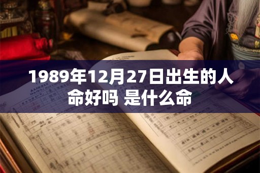 1989年12月27日出生的人命好吗 是什么命