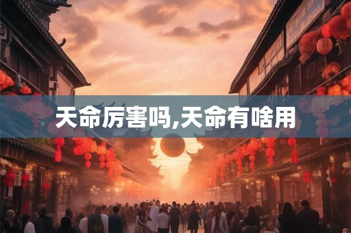 天命厉害吗,天命有啥用