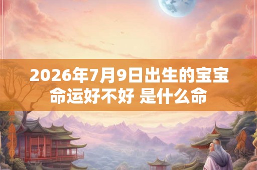 2026年7月9日出生的宝宝命运好不好 是什么命