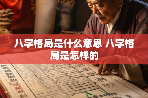 八字格局是什么意思 八字格局是怎样的 八字格局是什么意思 八字格局是怎样的