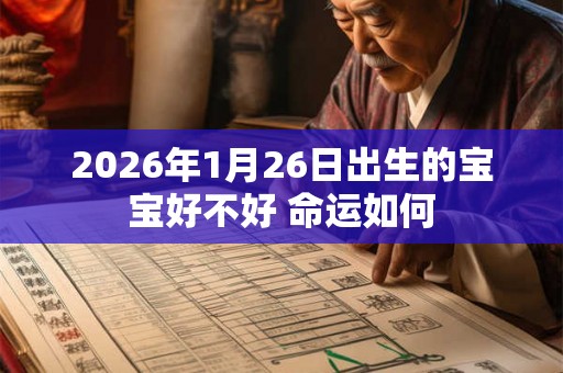2026年1月26日出生的宝宝好不好 命运如何 2026年1月26日出生的宝宝好不好 命运如何