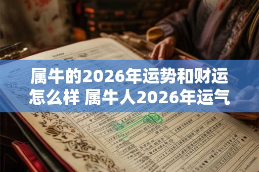 属牛的2026年运势和财运怎么样 属牛人2026年运气如何