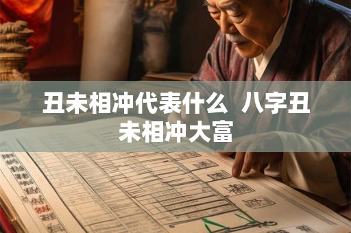 丑未相冲代表什么  八字丑未相冲大富