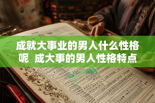 成就大事业的男人什么性格呢 成大事的男人性格特点 成就大事业的男人什么性格呢 成大事的男人性格特点