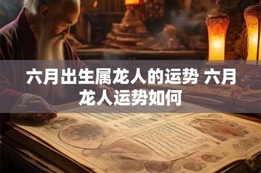 六月出生属龙人的运势 六月龙人运势如何 六月出生属龙人的运势 六月龙人运势如何