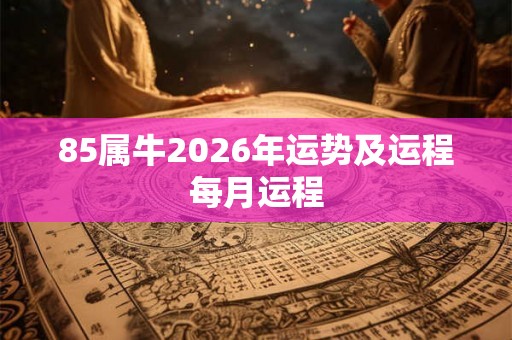 85属牛2026年运势及运程每月运程 85属牛2026年运势及运程每月运程