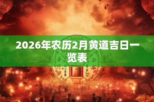 2026年农历2月黄道吉日一览表