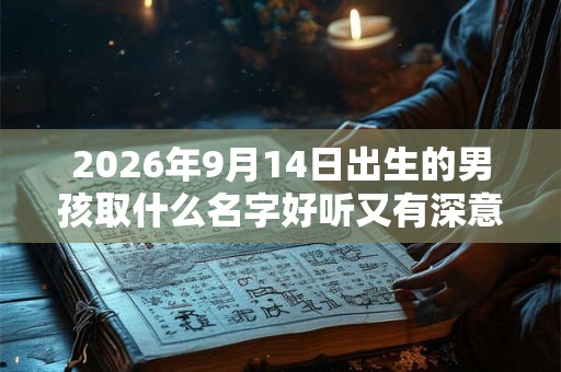 2026年9月14日出生的男孩取什么名字好听又有深意