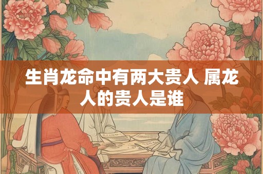 生肖龙命中有两大贵人 属龙人的贵人是谁