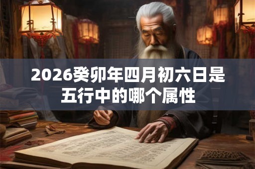 2026癸卯年四月初六日是五行中的哪个属性