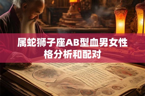 属蛇狮子座AB型血男女性格分析和配对 属蛇狮子座AB型血男女性格分析和配对