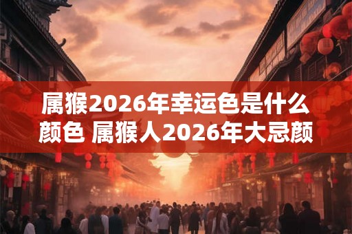 属猴2026年幸运色是什么颜色 属猴人2026年大忌颜色