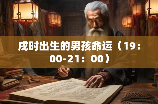 戌时出生的男孩命运（19：00-21：00）
