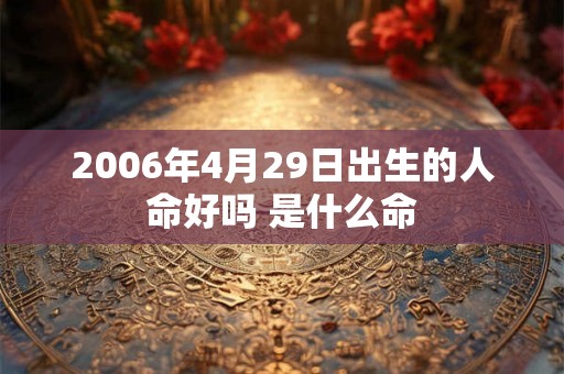 2006年4月29日出生的人命好吗 是什么命