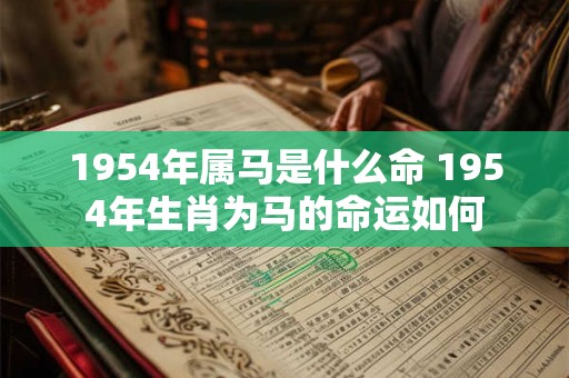 1954年属马是什么命 1954年生肖为马的命运如何