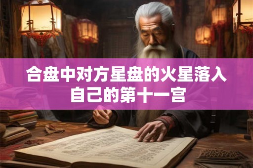 合盘中对方星盘的火星落入自己的第十一宫