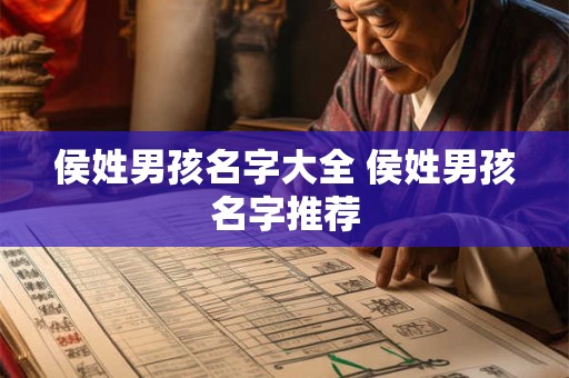 侯姓男孩名字大全 侯姓男孩名字推荐 侯姓男孩名字大全 侯姓男孩名字推荐