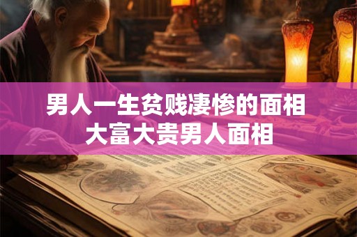 男人一生贫贱凄惨的面相 大富大贵男人面相