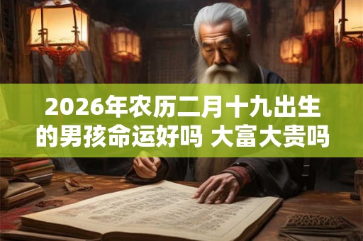 2026年农历二月十九出生的男孩命运好吗 大富大贵吗