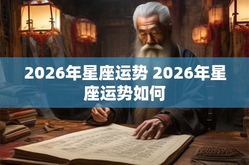 2026年星座运势 2026年星座运势如何