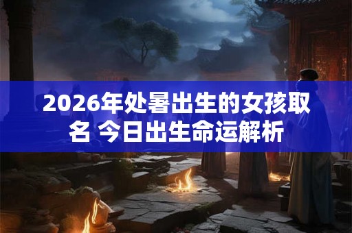 2026年处暑出生的女孩取名 今日出生命运解析