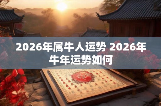 2026年属牛人运势 2026年牛年运势如何